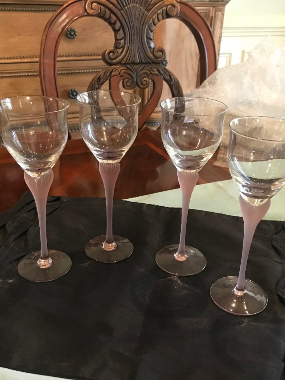 Mikasa Sea Mist Amethyst Frosted Wine Glasses (set of 4)